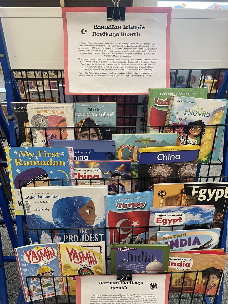 October is Islamic Heritage Month, a time to learn, share and celebrate Islamic History. The Canadian Muslim communities share a diverse and enriching blend of traditions, languages, and experiences that have contributed to Canadian society. ☪️ Checkout these resources! 📚