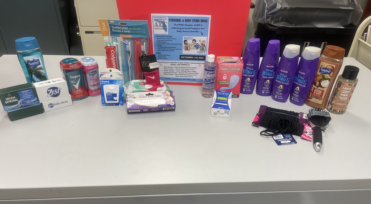 PHSC_AFC's tweet photo. The good keeps on coming! #Checkout the amazing collections from our North and Spring Hill Campuses! We are so happy to help out community in this way! @PHSCedu @myafchome #Doingthemostgood https://t.co/p8tWOj1dy5