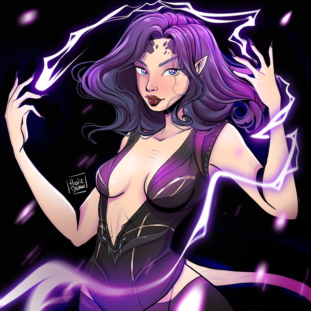 HolicDraw's tweet image. this is my character from baldur's gate cause when i don't play Baldur's gate i draw it ! #BaldursGate3 @larianstudios