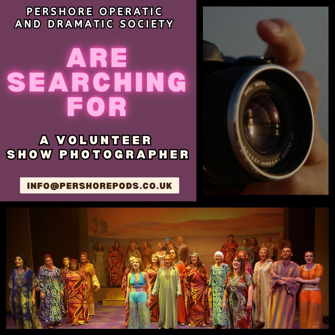 Pershore Operatic (@podspershore) on Twitter photo We are looking for a professional or skilled amateur photographer who might volunteer few hours of their time to photograph our December show “PODS Christmas Spectacular. If you are interested in joining us as our official show photographer email us at info@pershorepods.co.uk We are looking for a professional or skilled amateur photographer who might volunteer few hours of their time to photograph our December show “PODS Christmas Spectacular. If you are interested in joining us as our official show photographer email us at info@pershorepods.co.uk