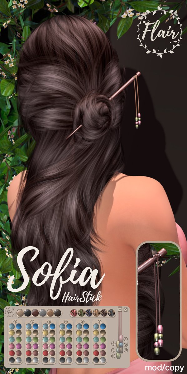 SasyScarborough's tweet photo. Sofia Hair Stick/s release now at the #ShopandHop Halloween #SecondLife 25% OFF this NEW release by Flair. https://t.co/QgGo3IC4rr… Teleport directly to this amazing 16 region event Left and Right sticks to be worn individually or together, HUD controlled elements https://t.co/XKo0QpPXPz