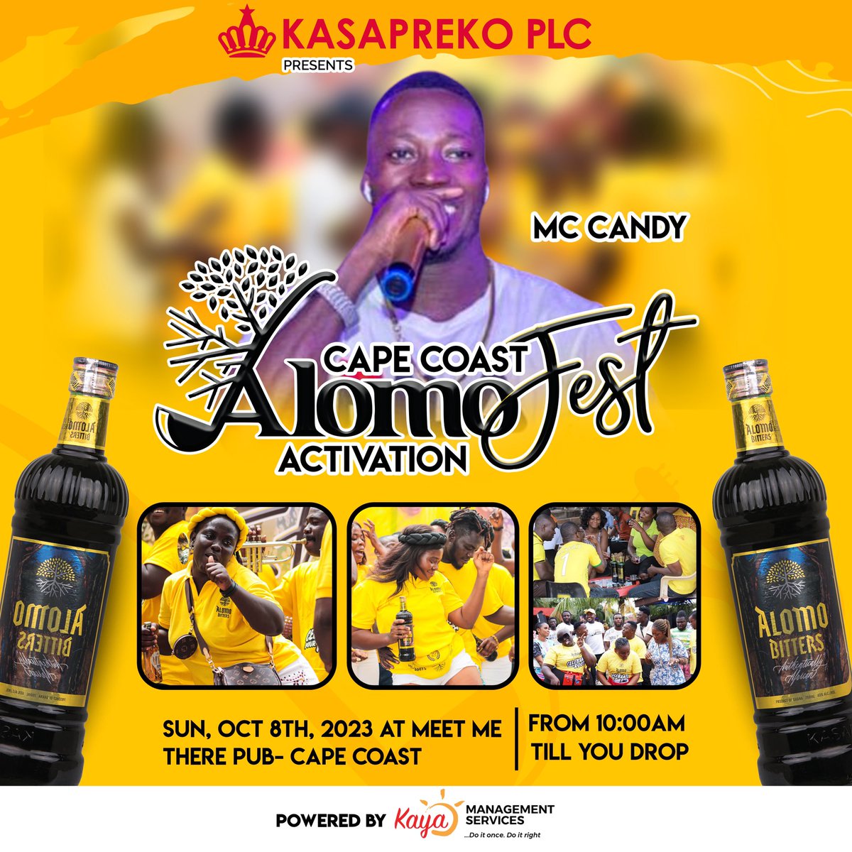 MC Candy is our official MC/Hypeman for the Cape Coast Edition of ALOMOFEST. 

DATE: Sunday, 8th October, 2023 
VENUE: Meet Me There, Cape Coast 
TIME: 10AM  till you drop! 
RATE: FREEEEEEE!

Powered by: <a href="/Kasaprekogh/">Kasapreko PLC</a> | <a href="/kayatoursghana/">Kaya Tours Ltd</a> | <a href="/Godwin_lumengh/">Dogbey Godwin</a> 

#AlomoFest