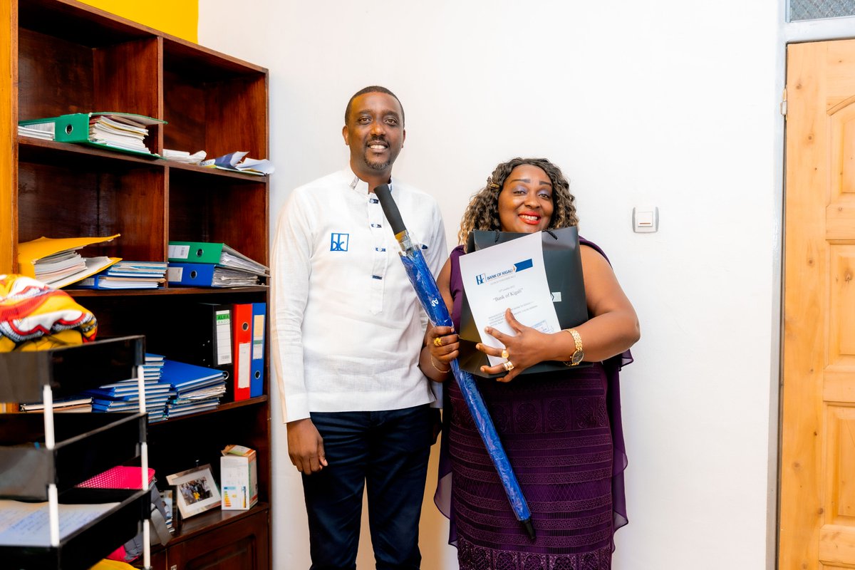 BankofKigali's tweet photo. Our Chief Digital and Retail Banking Officer, Mr. Dรฉsirรฉ RUMANYIKA, visited our Muhanga branch today, as part of the ongoing #CustomerLoveWeek. It was a momentous occasion where we celebrated both our customers and our dedicated staff. During the visit, @Drumanyika had the honor of personally expressing gratitude to some Bank of Kigali customers for choosing us as their financial partner. #BKCares