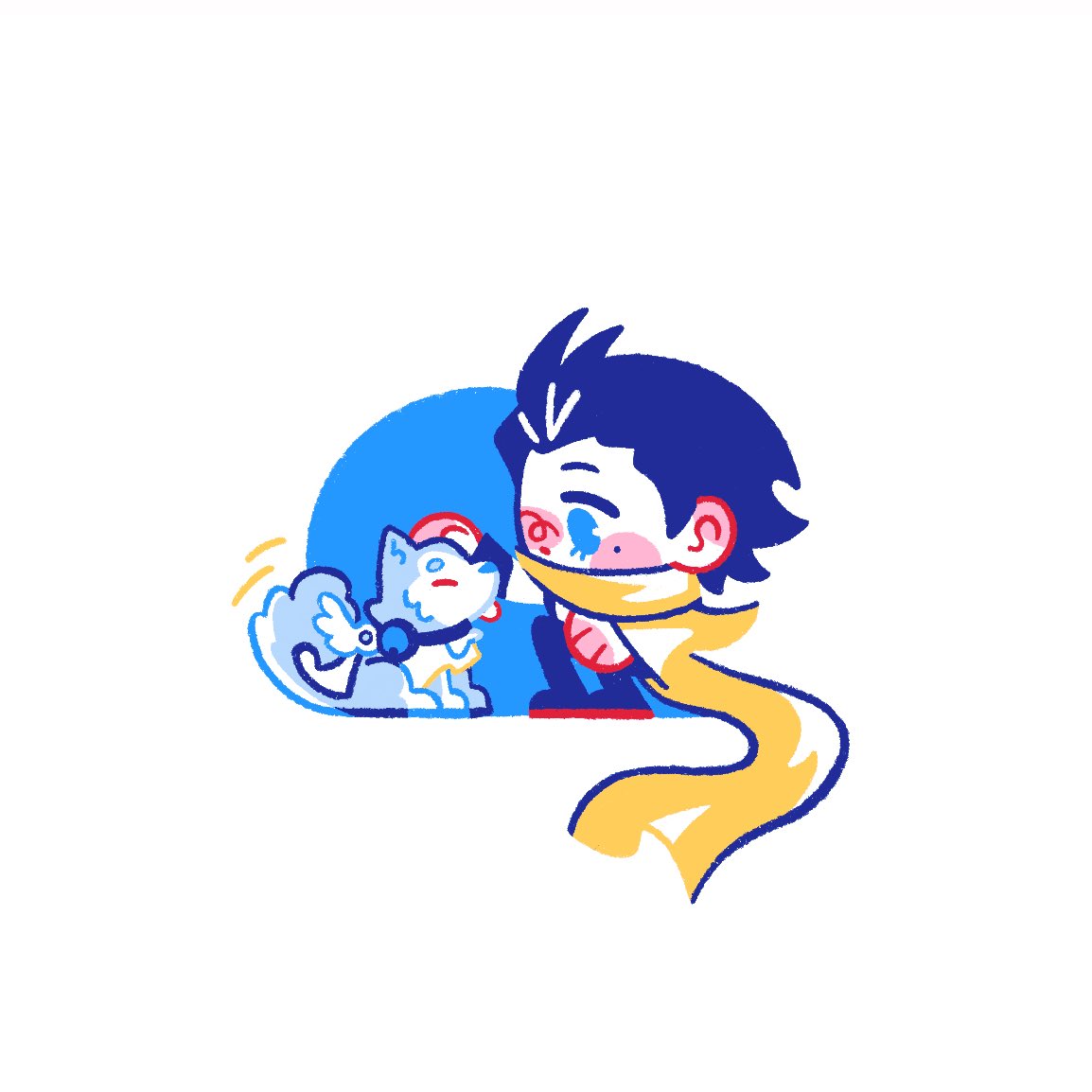 _gelljc_'s tweet photo. [persona 3] did ryoji get to pet the dog!!! https://t.co/148cfy1L41
