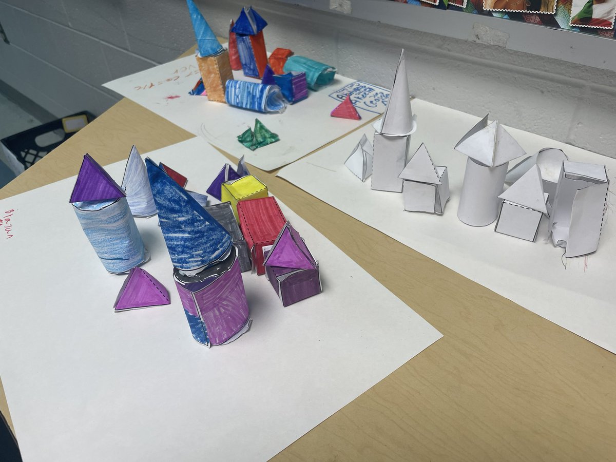 TNMightyMather's tweet photo. Final day! Can you name the shapes and calculate the surface area and volume for the castles? These 6th graders can! #PriortytoReward @LeeShreeve @Wrightmiddle @MNPS_SOI @openupresources @kiddomapp https://t.co/OEB8NlAVs2