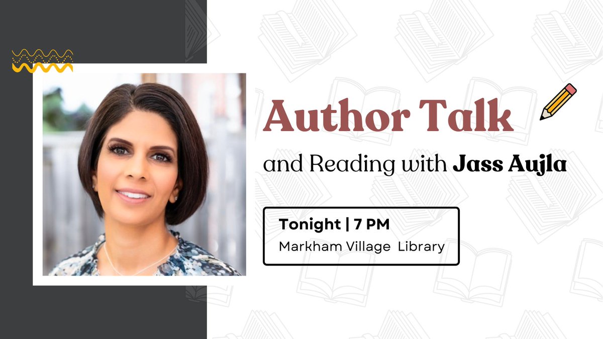 Join us for an author talk with Jass Aujla, a Canadian South-Asian author. She will be doing a reading of her novel: Next of Twin. Register here: ow.ly/raYj50PTBgg

 #AuthorTalk #BookReading #SuspenseThriller #CanadianAuthor #SouthAsianAuthor #NextOfTwin #JassAujla