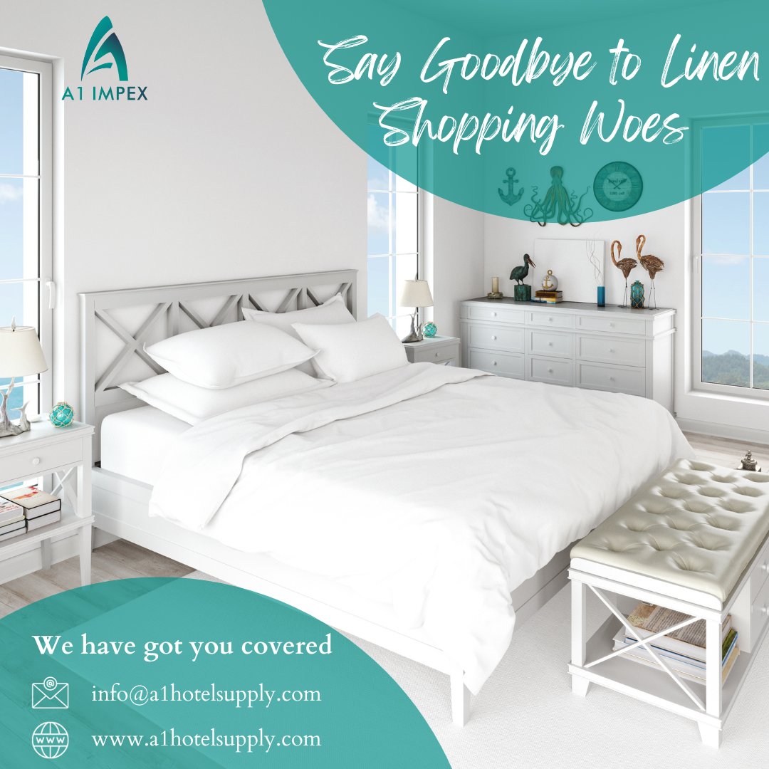 A1Impex's tweet image. Get ready to say 'goodbye' to linen shopping woes and 'hello' to a seamless and sophisticated experience. Shop smart, shop with us! 
.
.
.
#beddingcollection #beddingstyle #premiumbedding #bedsheets #pillow #qualitybeddings #bedlinens #beddingset #bathroomtowel #bathandtowel