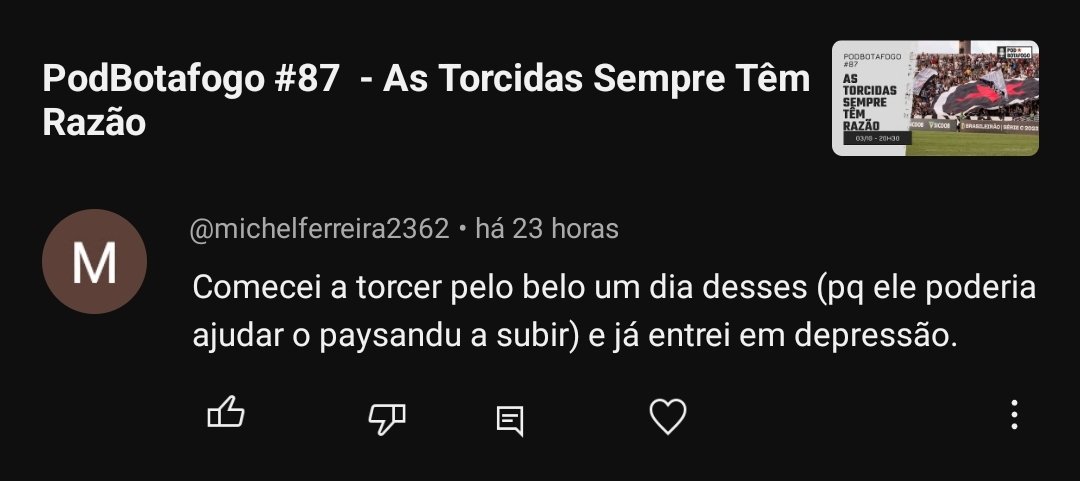 PodBotafogo's tweet photo. @umtorcedorpm Alguns já estão experimentado as agruras de ser botafoguense https://t.co/82LiCAQb24