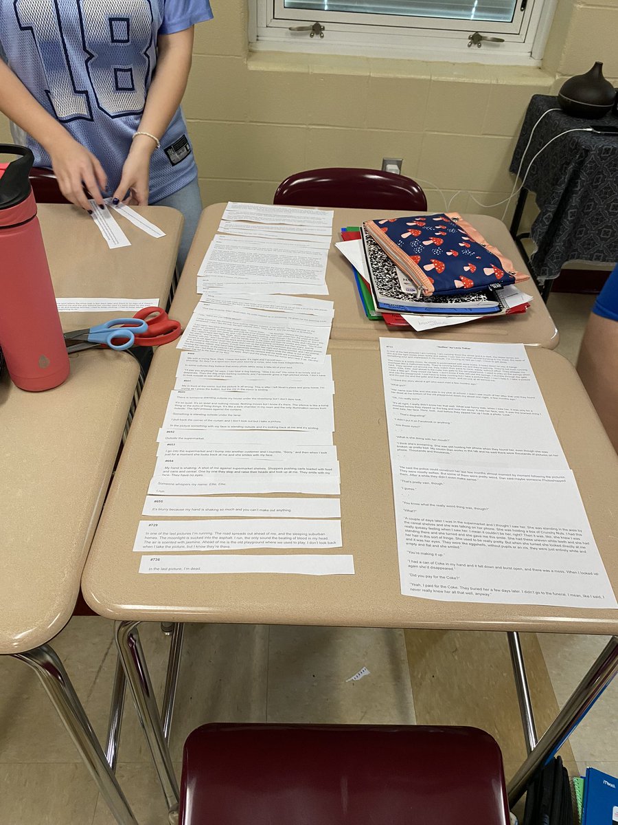 EmilyHamblinRHS's tweet photo. Deconstructing and Rebuilding a complicated text in Horror Literature to try and better understand meaning, plot, characterization, and significance. @lavietidhar Can you give us some insight? #Selfies #RHS #CreateMeaning https://t.co/lUXidNZddp