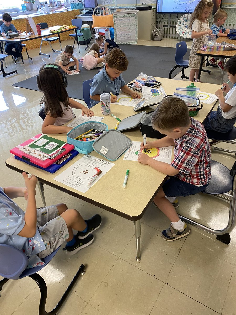ECCBulldogs's tweet photo. Mrs. Heinrich’s class is hard at work, graphing, sorting, labeling, cooking, and enjoying their learning! https://t.co/aEzdCRIhWa