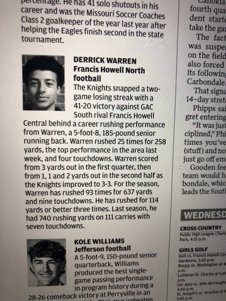 FHNFootball's tweet image. Congrats Derrick Warren @dcw2x  on being named athlete of the week for your performance last Friday.  258 Rushing yards and 4 touchdowns!  A LOT of players had a hand in making that happen.  One big part was the senior led O-line!
👀O-line pic!
#FAMILY #OATH #TrapEm #SweepEm