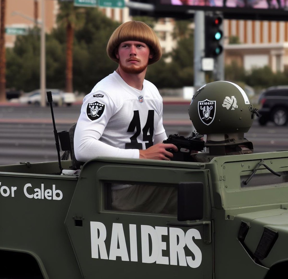 MitchellRenz365's tweet image. Dude I can’t believe these Raiders fans pulled up to Allegiant Stadium today like this 😂