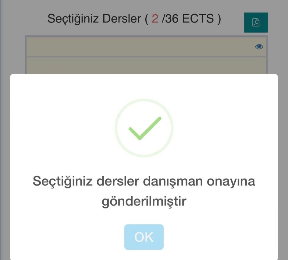 Üstten üstten bir sürü ders seçip erken mezun olalım diyen kankamın( <a href="/sureyyaylmazz/">Süreyya Yılmaz</a>  )seçtiği ders sayısı (1) ve kredisi (2) 😂😂