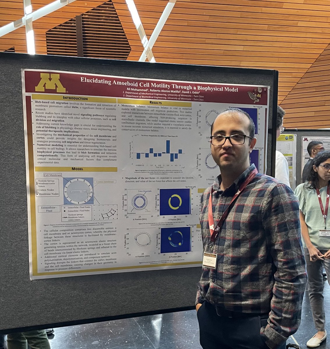 Exciting news from the <a href="/UMNIEM/">UMN Institute for Engineering in Medicine</a> poster competition! <a href="/matilla_roberto/">Roberto Alonso Matilla</a> Matilla PD, and <a href="/Aly_Mohammadd/">Ali Mohammad</a> Ph.D. candidate, both received 3rd place in their respective subgroups, presenting a new biophysical model for analyzing T-Cell migration. #research #biophysics #CancerResearch