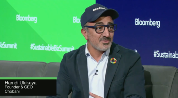 💡LIVE @Bloomberg #SustainableBizSummit:  Enjoyed hearing @Chobani CEO share experiences leading a co. w corporate social responsibility at heart of its mission. Similarity to our experience @WAVEequity w our #sustainability & climate-focused mission! #CleanTech #ImpactInvesting