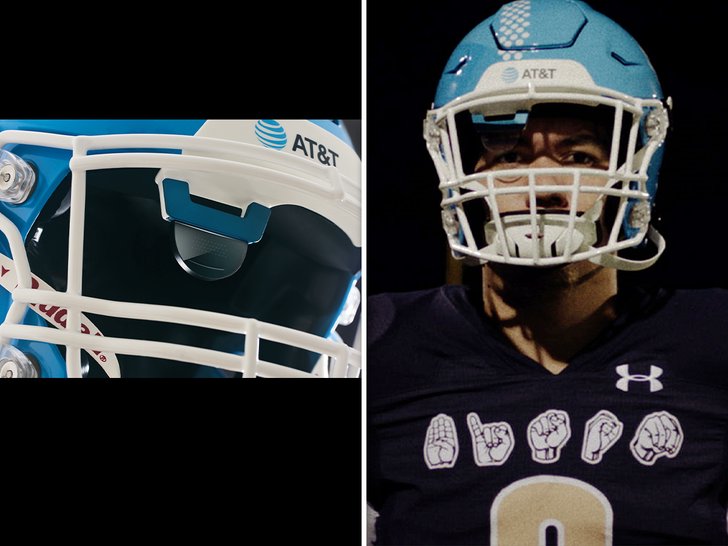 This is awesome — AT&amp;T worked with Gallaudet University to create a 5G helmet so their deaf and hard-of-hearing students could play football.

Coaches will select plays from a tablet, which will then show up on the players visor.

They'll use them for the first time this weekend.