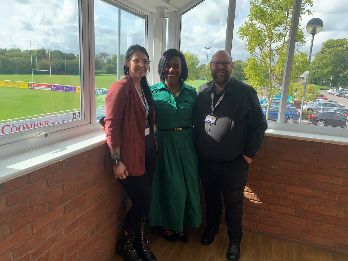 RCNSouthWest's tweet photo. A wonderful aspect of #BlackHistoryMonth is the  inspirational people involved. Today our officer Charlie Hughes and senior officer Chris Ashworth were honoured to meet Michelle Cox, who's just launched her own award, at a #BHM event. Read her story:  https://t.co/b7hfRDM6Ky https://t.co/eRqniRjTGf
