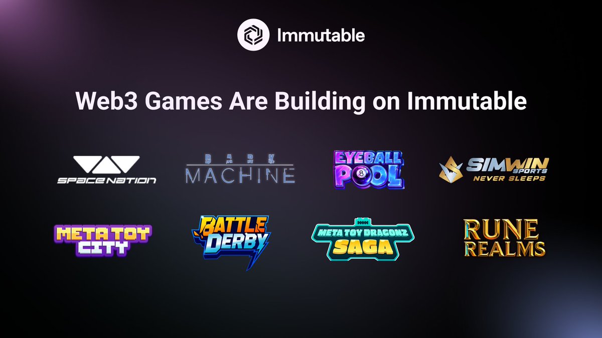 Immutable has the highest-quality game partner pipeline. Being a part of Immutable is the easiest way to participate. Web3 games are building on #Immutable and here are some of our favorite upcoming games! 🚀 @SpaceNationOL Epic Space Opera MMORPG, where players can explore…