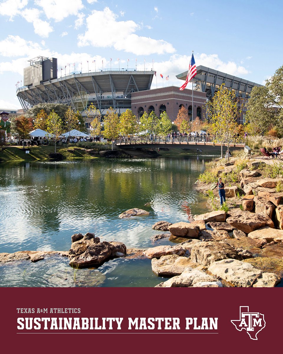 In conjunction with #TAMU Campus Sustainability Month, Texas A&amp;M Athletics is excited to be the first athletics department in the country to produce a sustainability master plan. 👍

Learn more: aggi.es/48HHzYl
See the plan: 12thman.com/sustainability

#GigEm