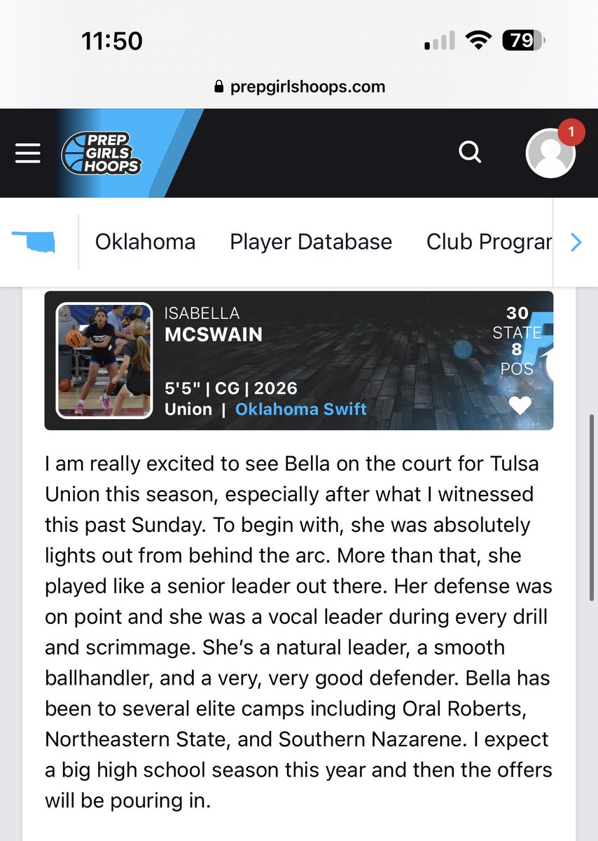 bella11hoops's tweet photo. Thank you for the write up @JasonGreenBball!! Excited for my sophomore season!
@Coach_Mathurin @TeamTraeYoungWB @chaunpd @UnionGirlsBball @TulsaFit918 @SNUwbb @RiverHawksWBK @ORUWBB https://t.co/ertRz7nGg1
