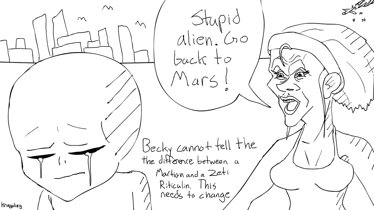 Kriegalieg's tweet photo. Aliens are sentient bipeds too ya know

#art #digitalart #comic #aliens #uap #uaptwitter #karen #mars https://t.co/gJaLErpT61