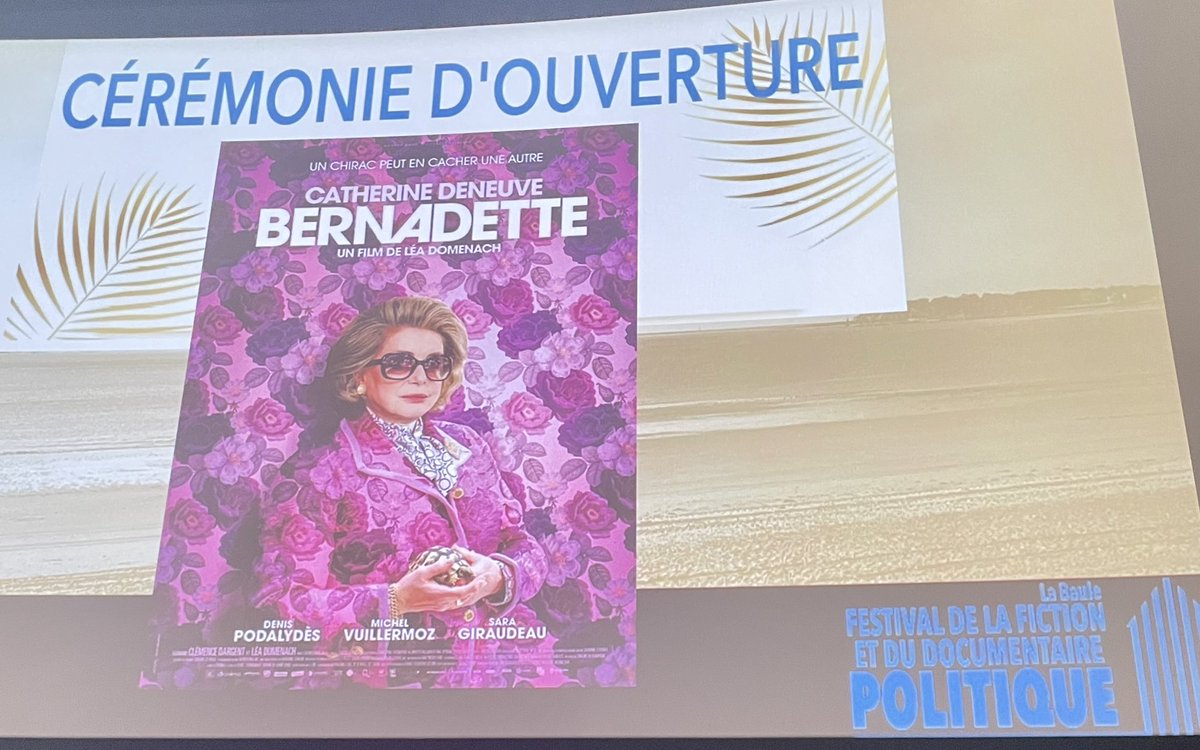 Jour 1 ! 

Après diffusion de #Bernadette 🐢, et avoir beaucoup ri, la réalisatrice Léa Domenach et son producteur échangent avec les spectateurs. 

Réaction de la famille #Chirac, le choix de Catherine #Deneuve, les #coulisses de ce super film.  

#cinema #PremiereDame