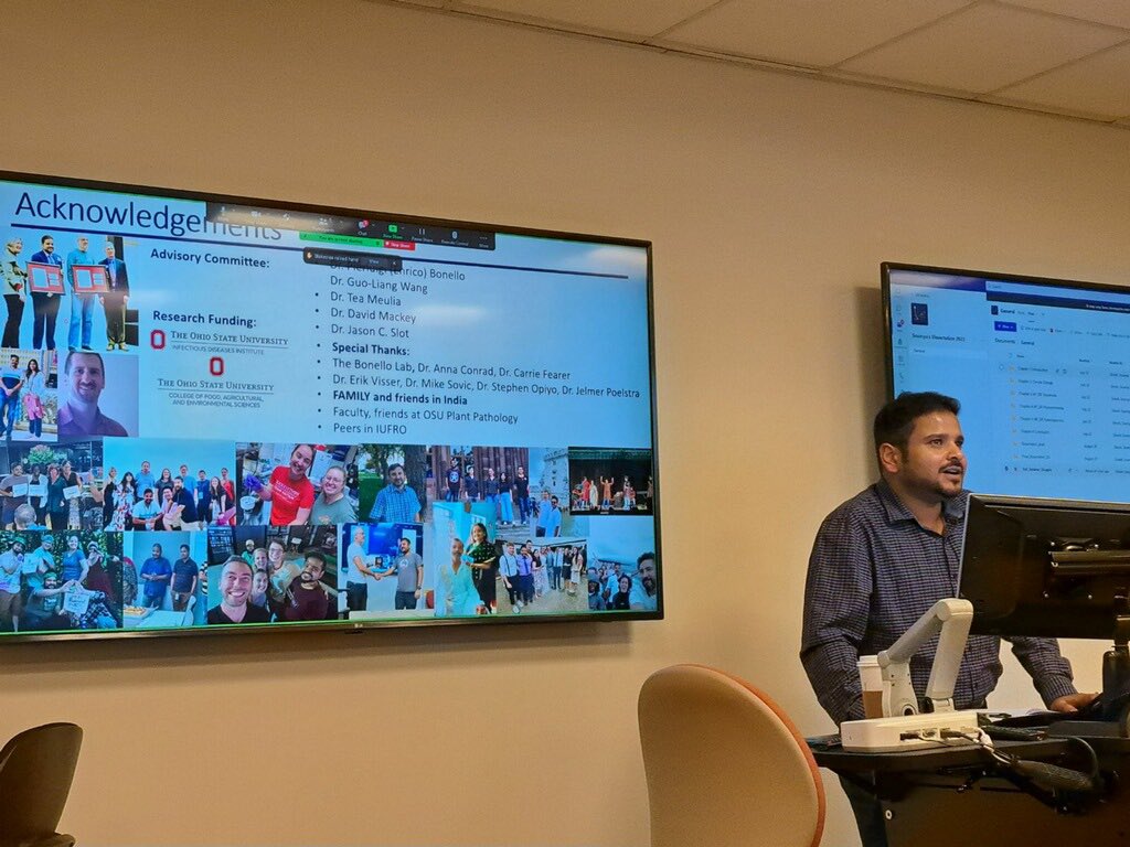 Soumya Ghosh (@soumya4evr) on Twitter photo I successfully defended my PhD yesterday, and the feeling is still sinking in, while I try to get back to normal sleep schedule.
Thank you <a href="/CFAES_OSU/">Ohio State - CFAES</a>, <a href="/OSUPlantPath/">OhioStatePlantPath</a>, my committee, and all those who believed in me. 🙏 I successfully defended my PhD yesterday, and the feeling is still sinking in, while I try to get back to normal sleep schedule.
Thank you <a href="/CFAES_OSU/">Ohio State - CFAES</a>, <a href="/OSUPlantPath/">OhioStatePlantPath</a>, my committee, and all those who believed in me. 🙏