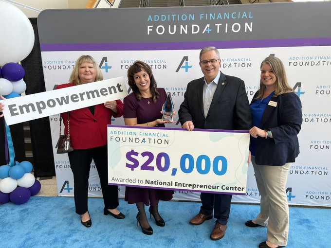 What incredibly generous support <a href="/NationalEC/">Nat'l Entrepreneur</a> received yesterday from our friends at <a href="/theadditionfi/">Addition Financial</a>! We were honored to be included among the grant recipients from #additionfifoundation. It is thanks to gifts like this that the NEC can help local entrepreneurs grow their dreams!🙏