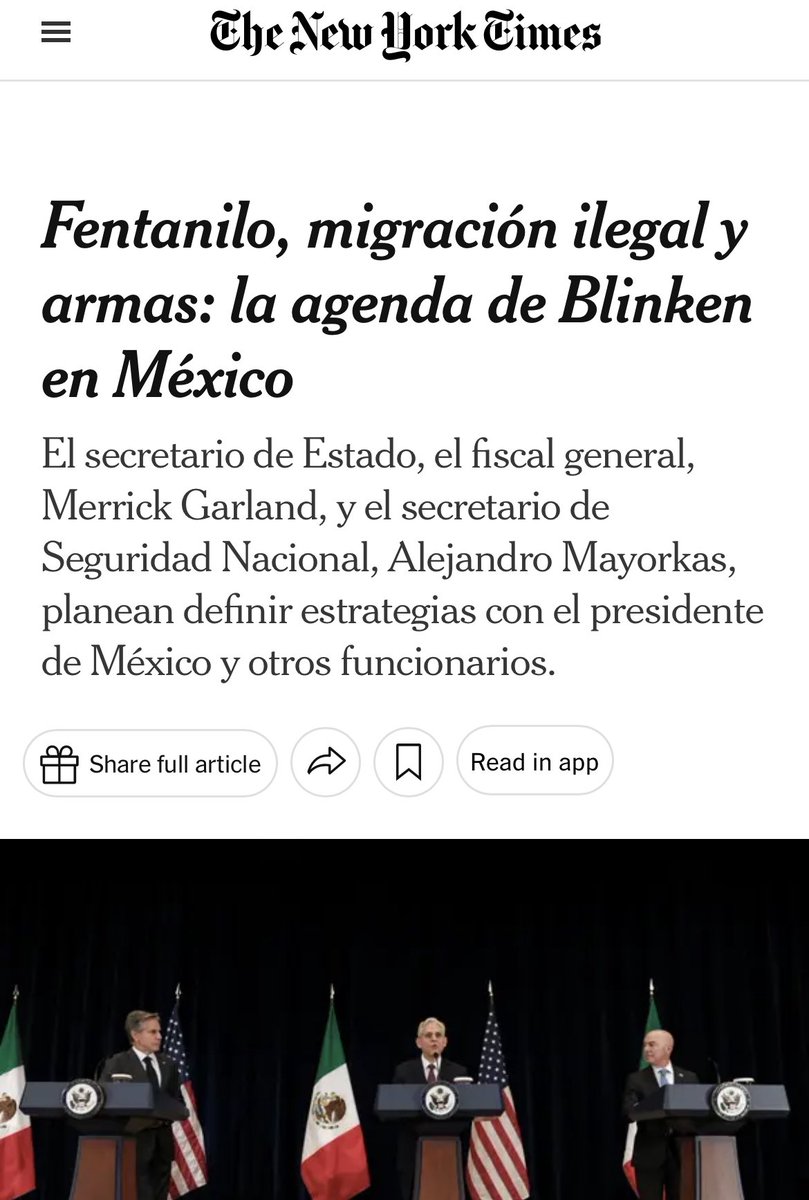 El <a href="/GobiernoMX/">Gobierno de México</a> debe reconocer en la visita de <a href="/SecBlinken/">Secretary Antony Blinken</a> el fracaso de su política de seguridad. 

Necesitamos un nuevo acuerdo con Estados Unidos para detener el tráfico ilícito de armas, drogas y personas. 
 
A problemas en común, más acciones conjuntas para prevenir,