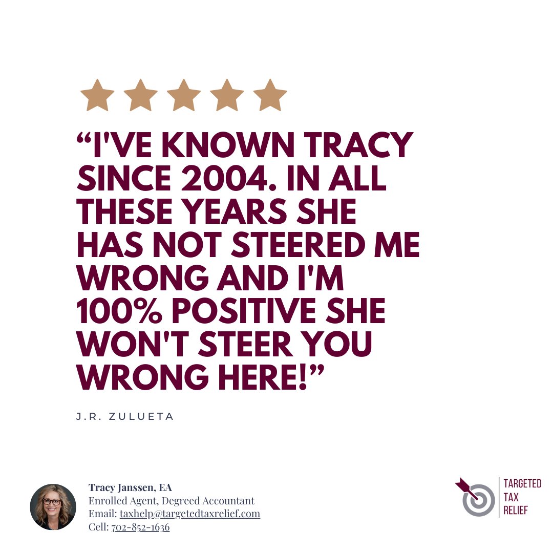 targetedtax's tweet photo. We have the best clients! We are so thankful for these kind words.

Tracy is a born problem solver with a passion for crunching the numbers, &amp; finding a solution. She’s in a unique position to negotiate with the IRS on your behalf and advocate for a solution that best serves you. https://t.co/AG99g85qsR
