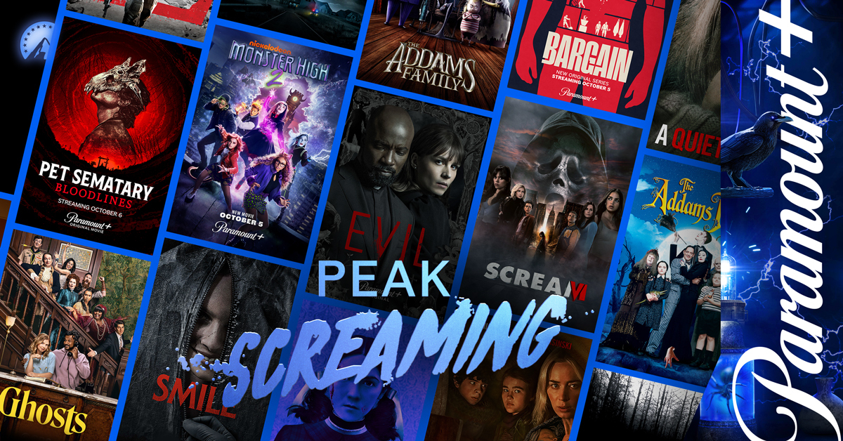 👻 Need a fright for a boo-tiful night? 😱 From the big screen to haunting your dreams. ☠️ Chills, thrills and costumes that kill. 🎃 The nostalgia you crave and family faves. 🖤 Peak Screaming on Paramount+ is a Halloween must: prmntpl.us/PeakScreaming.