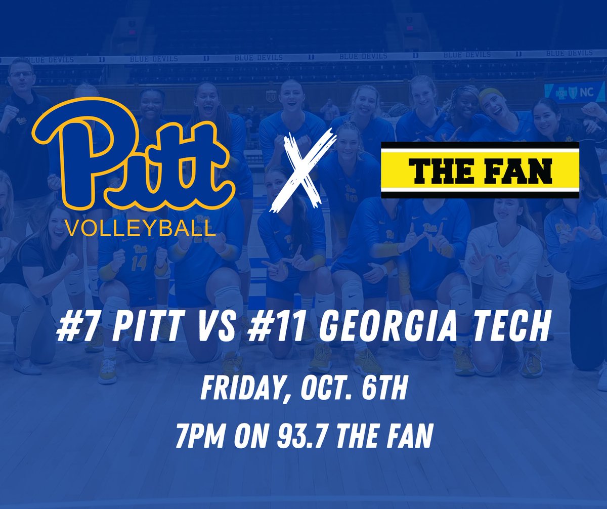93.7 The Fan (@937thefan) on Twitter photo 93.7 The Fan will broadcast its first-ever Pitt volleyball match 7 p.m. tomorrow night when #7 <a href="/Pitt_VB/">Pitt Volleyball</a> host #11 <a href="/GTVolleyball/">Georgia Tech Volleyball</a> at the Fitzgerald Fieldhouse‼️🏐 #H2P
Listen ➡️: go.audacy.com/937thefan/list… 93.7 The Fan will broadcast its first-ever Pitt volleyball match 7 p.m. tomorrow night when #7 <a href="/Pitt_VB/">Pitt Volleyball</a> host #11 <a href="/GTVolleyball/">Georgia Tech Volleyball</a> at the Fitzgerald Fieldhouse‼️🏐 #H2P
Listen ➡️: go.audacy.com/937thefan/list…