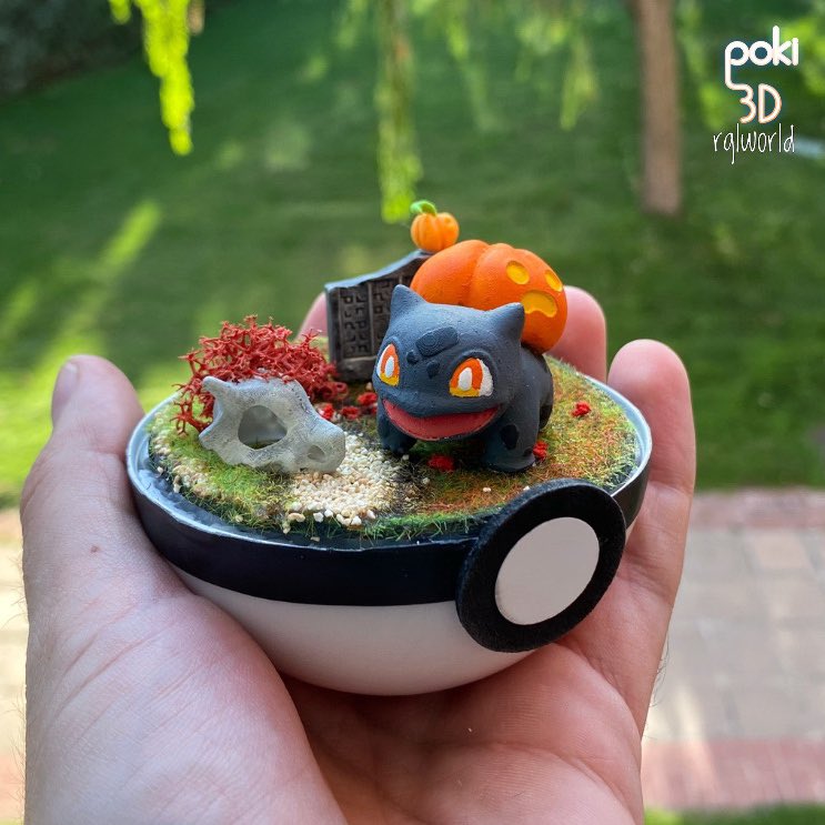poki3D's tweet photo. Qrt with your spooky art 🎃✨

Os dejo las cositas de Halloween que hemos hecho este año @rqlworld y yo 🩵 https://t.co/G0PnLgKswy