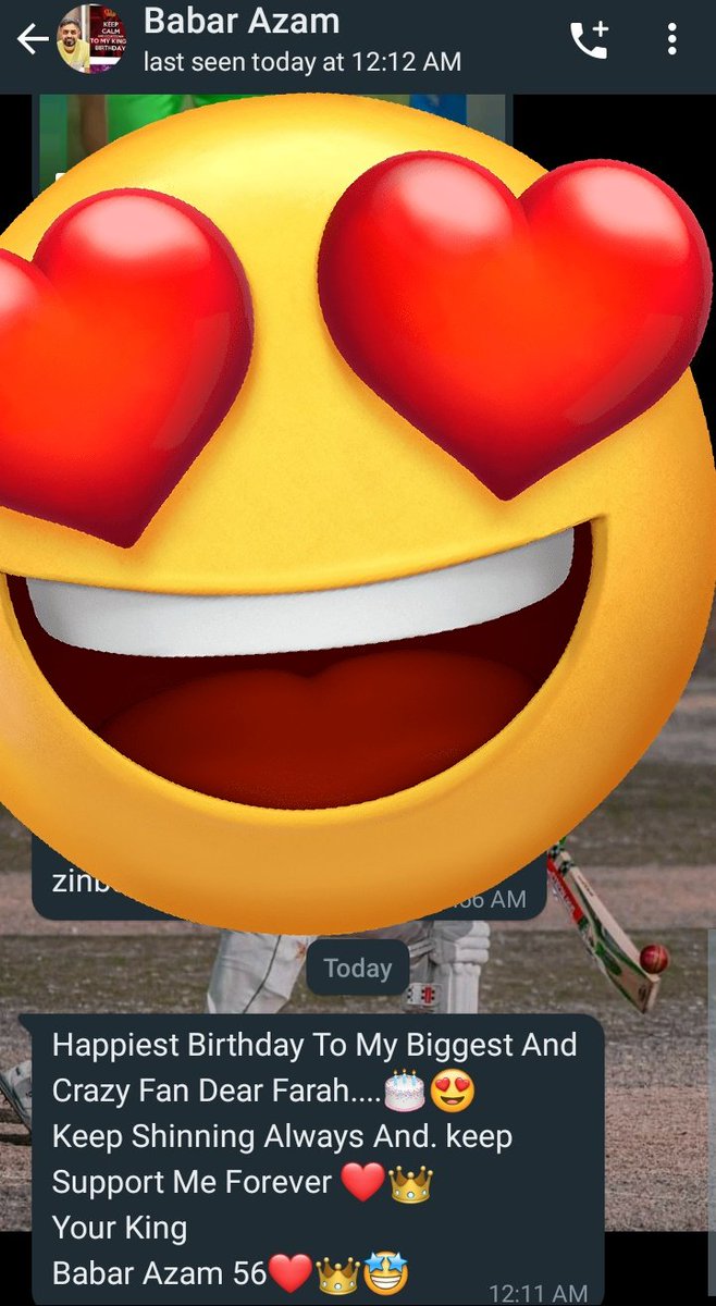 farahzareef's tweet photo. Yah meraa Deewana Pan hai...😩😂
TY Bobby For Wishing Me On my special Day...😍🇵🇰
#BabarAzam
#Wishme https://t.co/zaHG8EnFxa