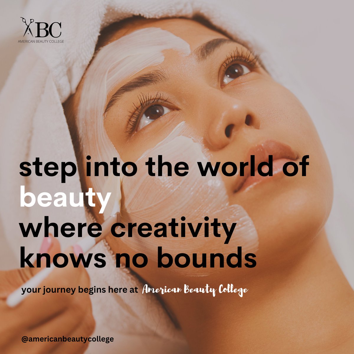ABCBeauty's tweet photo. Discover the endless possibilities of the beauty industry at American Beauty College. Join us today and let your passion for beauty shine brighter than ever before! 
#BeautySchool #UnleashYourCreativity #CareerInBeauty https://t.co/Cte3jSdD43