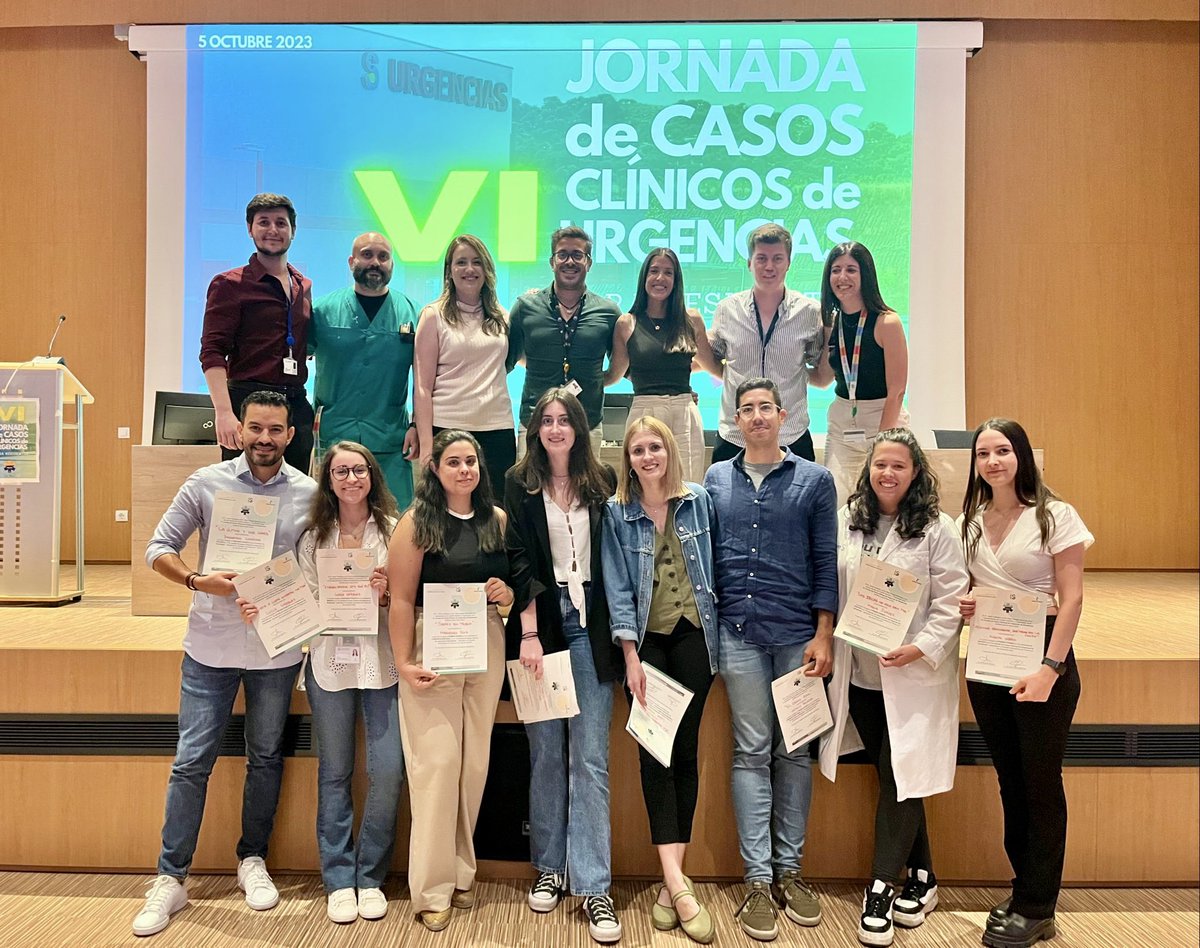 almartinez94's tweet photo. ¡Enhorabuena a los premiados de la VI Jornada de Casos Clínicos de Urgencias de Toledo! Esta vez tocó como miembro del jurado 😍
Gracias a @drakanzds , @jcabanas25 y al resto del equipo por hacerlo posible https://t.co/30VRiyJmfq