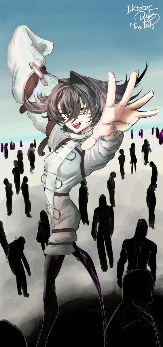 4byssP's tweet image. Day 5 [the tall]  #inktober2023 #drawtober2023