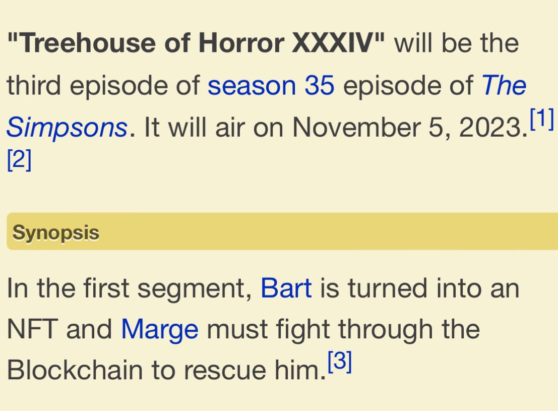 Just In🚨: Synopsis of The Simpson’s “NFT” Halloween Episode has been released👻 “Bart is turned into an NFT and Marge must fight through the Blockchain to rescue him”👾