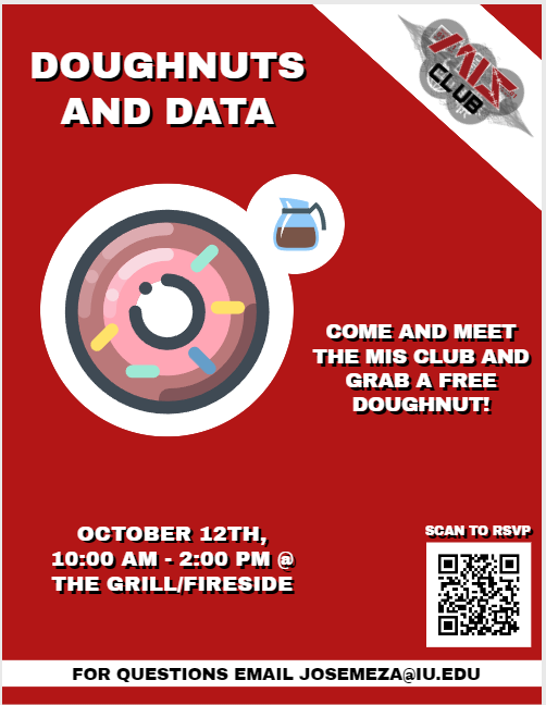 IUSB_Leighton's tweet photo. The Management Information Systems club is having an event Thursday, Oct. 12, 10am-2pm in the University Center Grill. https://t.co/9rztGzK2Jc