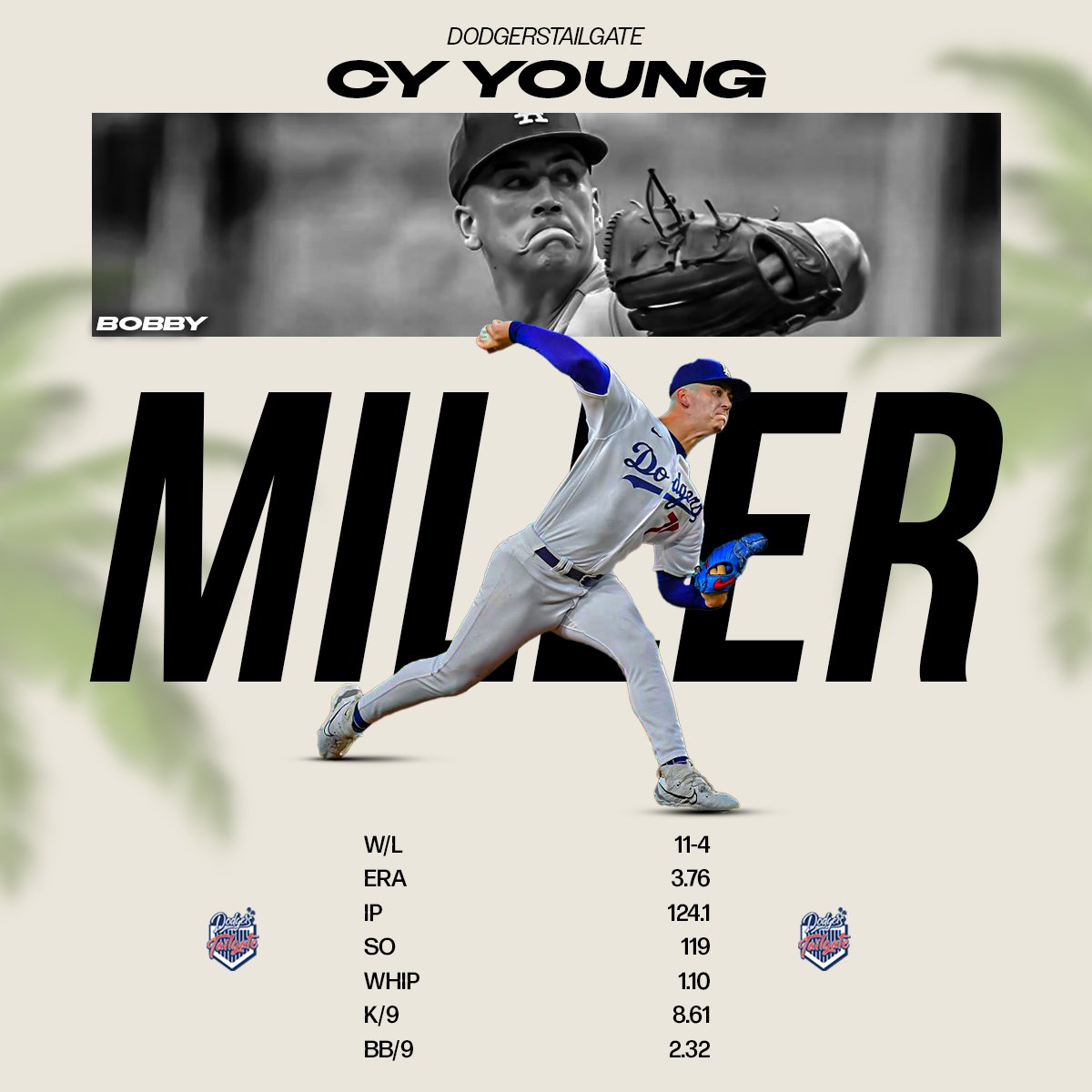 Bobby Miller led all Dodger pitchers and was third among NL rookie pitchers in fWAR. His 3.43 expected ERA led all rookies, with at least 100 innings pitched. All this after beginning his pro-career in 2021. The future's bright for Miller. #LetsGoDodgers