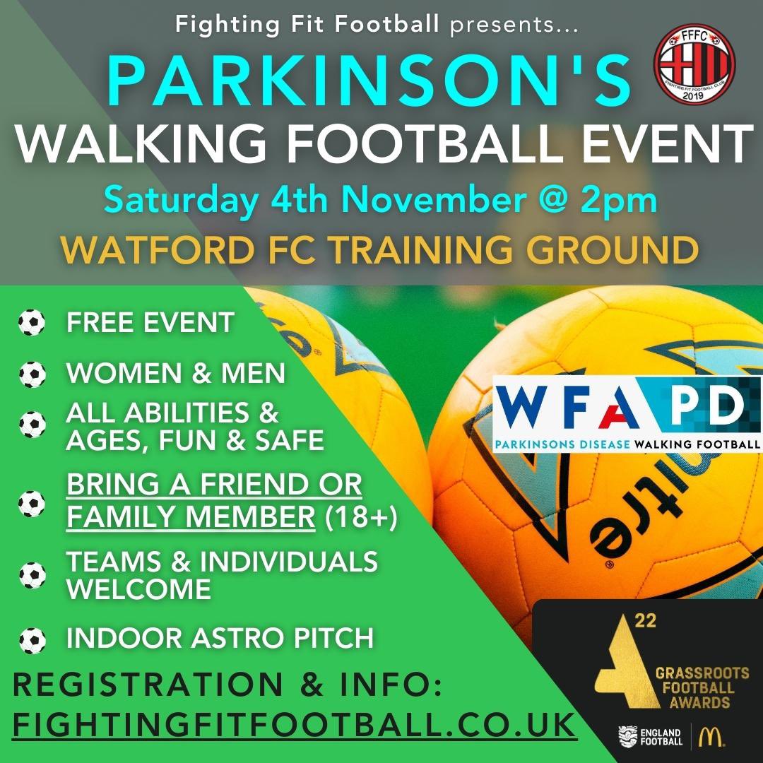 FightingFitFoo1's tweet photo. Save the date &amp; get your boots on! ⚽️ #Parkinsons #WalkingFootball bring a friend too 🫶 @thewfauk @SportParkinsons @NLPDfootball @PennineParkies @NeuroWFW @PDPioneers @phoenix681fc @Parkiwalkfootba @ParkinsonsPride @WFCTrust @crassell2 @Stulangworthy @BBExercise @theneuroheroes https://t.co/76HCny3PAM