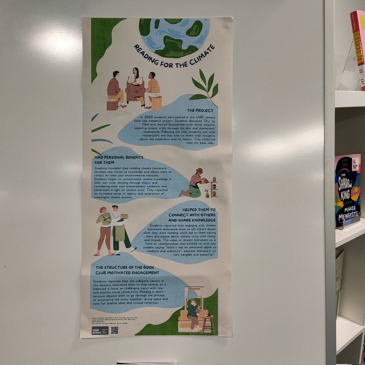 We were delighted to be invited to contribute to their Green Libraries week. We shared our initial findings from the 'reading for the climate' research project that explores the value of engaging young people with the climate crisis through climate literature <a href="/UWE_Research/">Research from UWE Bristol</a>