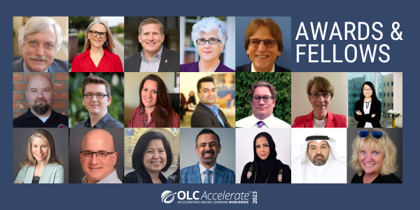 OLCToday's tweet photo. 🏆We are proud to announce the distinguished recipients of the 2023 #OLCAccelerate Awards &amp; Fellows, recognizing their outstanding contributions to the field of digital leadership, #digitaleducation, &amp; #onlinelearning! Learn more about this year's honorees-https://t.co/WuRTlarWBM https://t.co/DrziiNbk1H