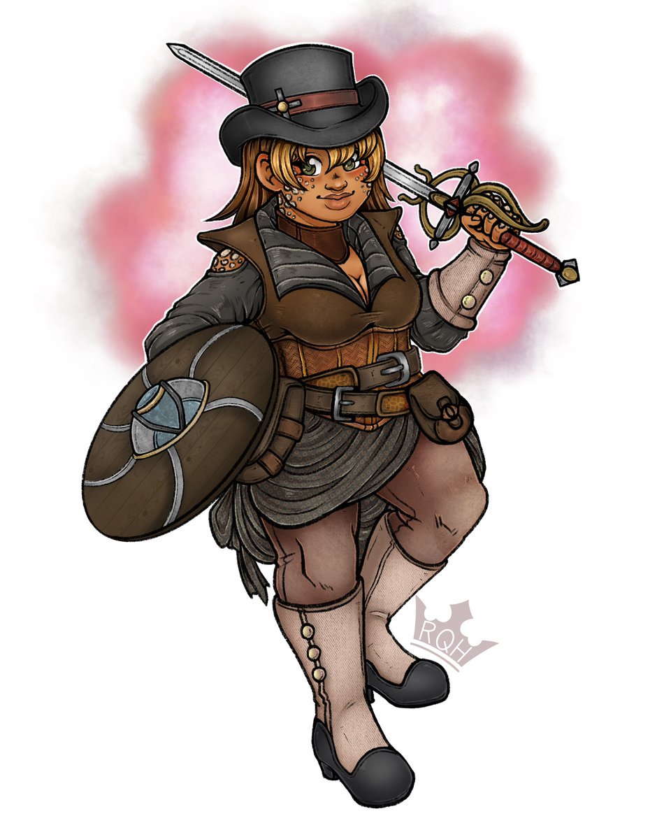 RedQueenHails's tweet image. Another commission example! I’m looking for more work, so please DM me, I’d love to draw for you! 🎨🖌️
#opencommissions  #dndart #lookingforwork