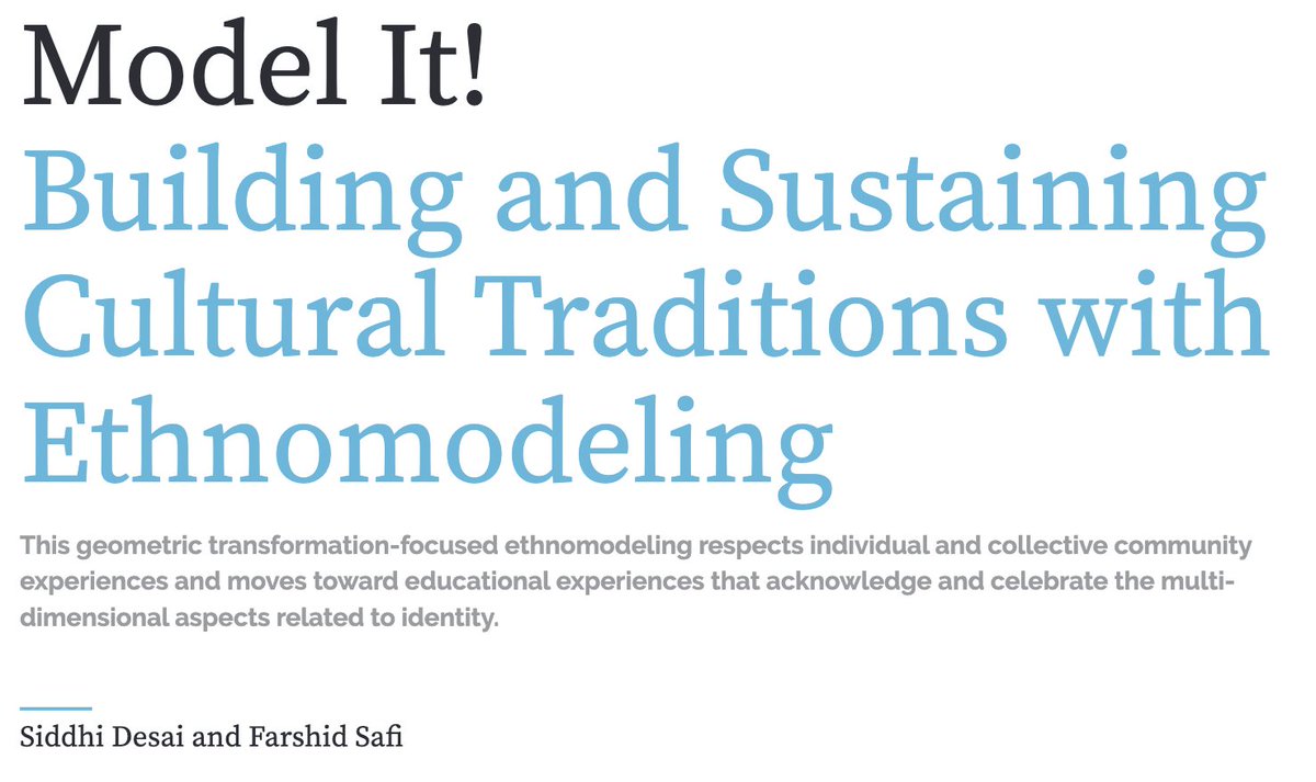 Exciting to have the first practitioner piece published from my dissertation work in this Special Issue of <a href="/NCTM/">NCTM</a> MTLT along with other amazing ready to use classroom tasks!
pubs.nctm.org/view/journals/…