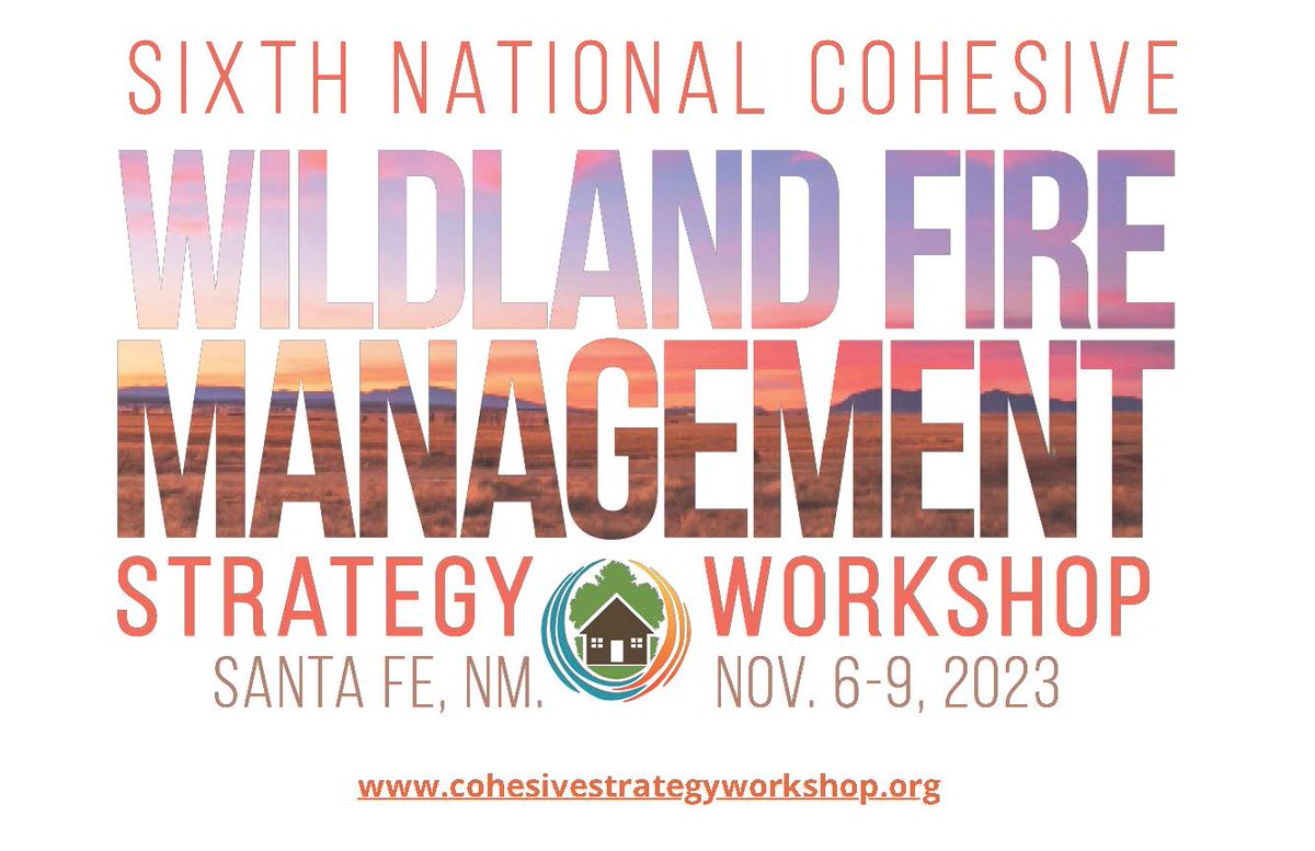 US_Wildfire's tweet photo. REGISTER NOW: https://t.co/9Vig5LKOOt
See you at the 6th National Cohesive Wildland Fire Strategy Workshop Nov. 6-9 in Santa Fe, NM. A unique opportunity to collaborate on barrier-busting solutions and actions to achieve better fire outcomes!
#wildfire #cohesivestrategy https://t.co/aw0AviOJTQ