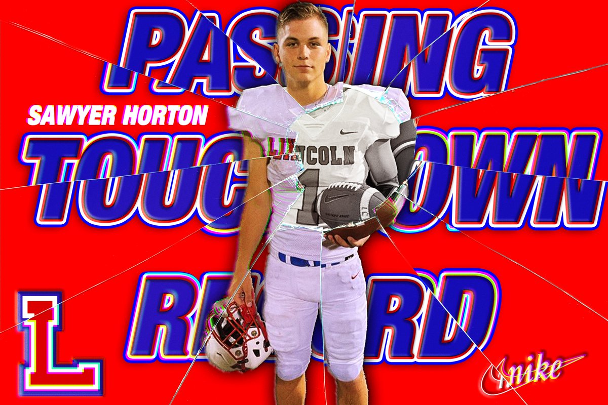 Lincoln County Patriots College Recruiting News (@lcfb_recruiting) on Twitter photo 🏈🇺🇸RECORD BREAKER🇺🇸🏈
<a href="/LC_Patriots/">Lincoln Co. Football</a> QB1 <a href="/SawyerHorton01/">Sawyer Horton</a> broke the All-Time Passing Touchdown Record for the Patriots last Friday night against Wayne Co. Horton now holds both the All-Time Passing Yardage and Passing TD records for LC! #NoEasyWayOut <a href="/LCKYAthletics/">Lincoln Athletics</a> <a href="/LCHS_PatNation/">#REDNATION</a> 🏈🇺🇸RECORD BREAKER🇺🇸🏈
<a href="/LC_Patriots/">Lincoln Co. Football</a> QB1 <a href="/SawyerHorton01/">Sawyer Horton</a> broke the All-Time Passing Touchdown Record for the Patriots last Friday night against Wayne Co. Horton now holds both the All-Time Passing Yardage and Passing TD records for LC! #NoEasyWayOut <a href="/LCKYAthletics/">Lincoln Athletics</a> <a href="/LCHS_PatNation/">#REDNATION</a>