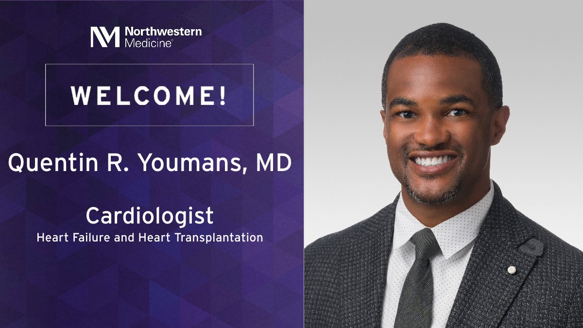 Join us in welcoming physician Quentin R. Youmans, MD (@QuentinYoumans), to the Northwestern Medicine Bluhm Cardiovascular Institute team as a specialist in heart failure and heart transplantation. Welcome to the team!