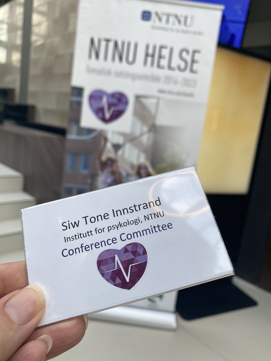 Siw Tone Innstrand (@siwtone2) on Twitter photo What can we do to promote healthy and meaningful lives? How can we use technology and organize our health system to provide the needed health care? Many important questions debated at this one-day conference by <a href="/HealthNTNU/">NTNU Health</a> What can we do to promote healthy and meaningful lives? How can we use technology and organize our health system to provide the needed health care? Many important questions debated at this one-day conference by <a href="/HealthNTNU/">NTNU Health</a>