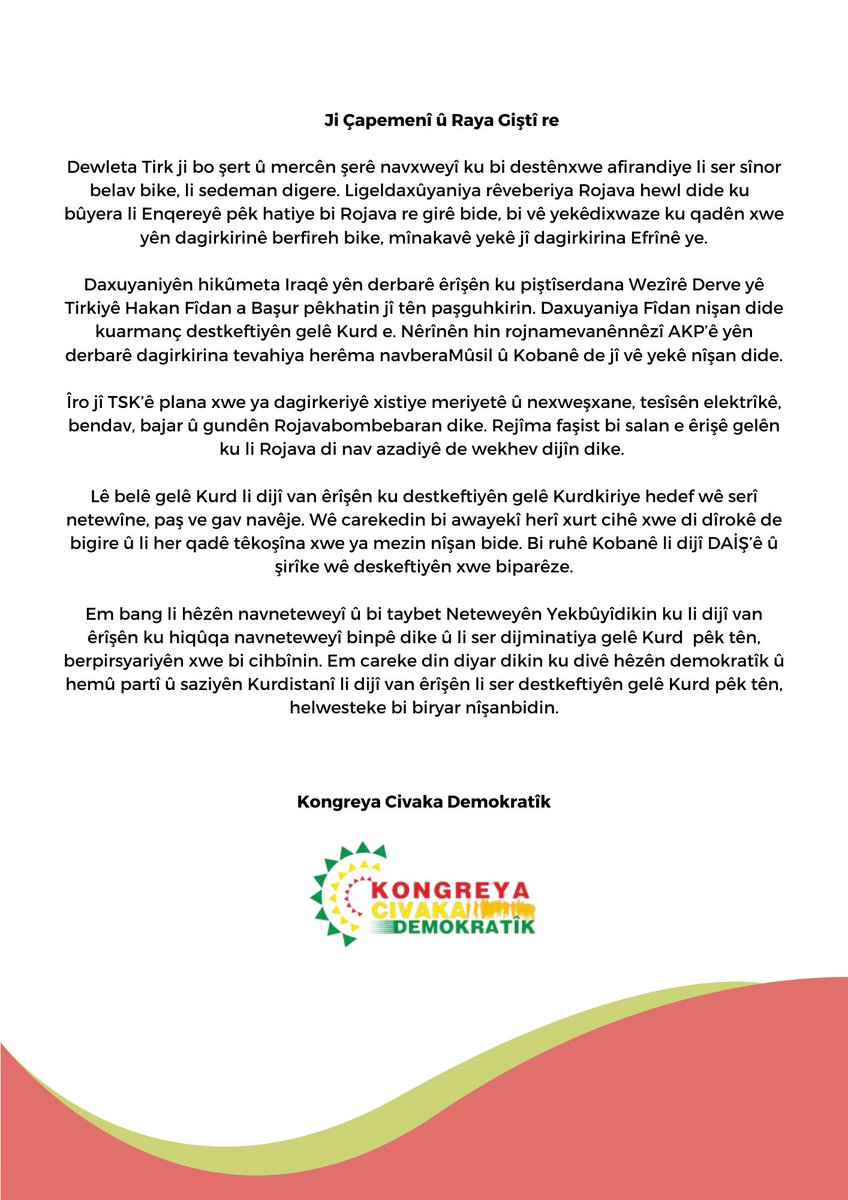 Kongreye Civaka Demokratîk - DTK (@kcdkongre) on Twitter photo 